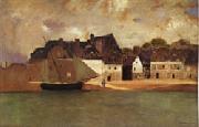 Odilon Redon Breton Port oil on canvas